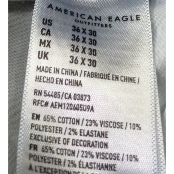 American Eagle x Young Money Mens Stacked Skinny Light Wash Distressed Jeans 36x - Picture 5 of 15